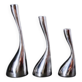 Scandinavian steel candle holders by Design by Mencke & Vagnby Nuance Vintage