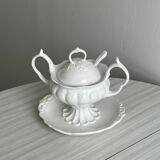 Antique white porcelain sauce boat