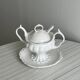 Antique white porcelain sauce boat