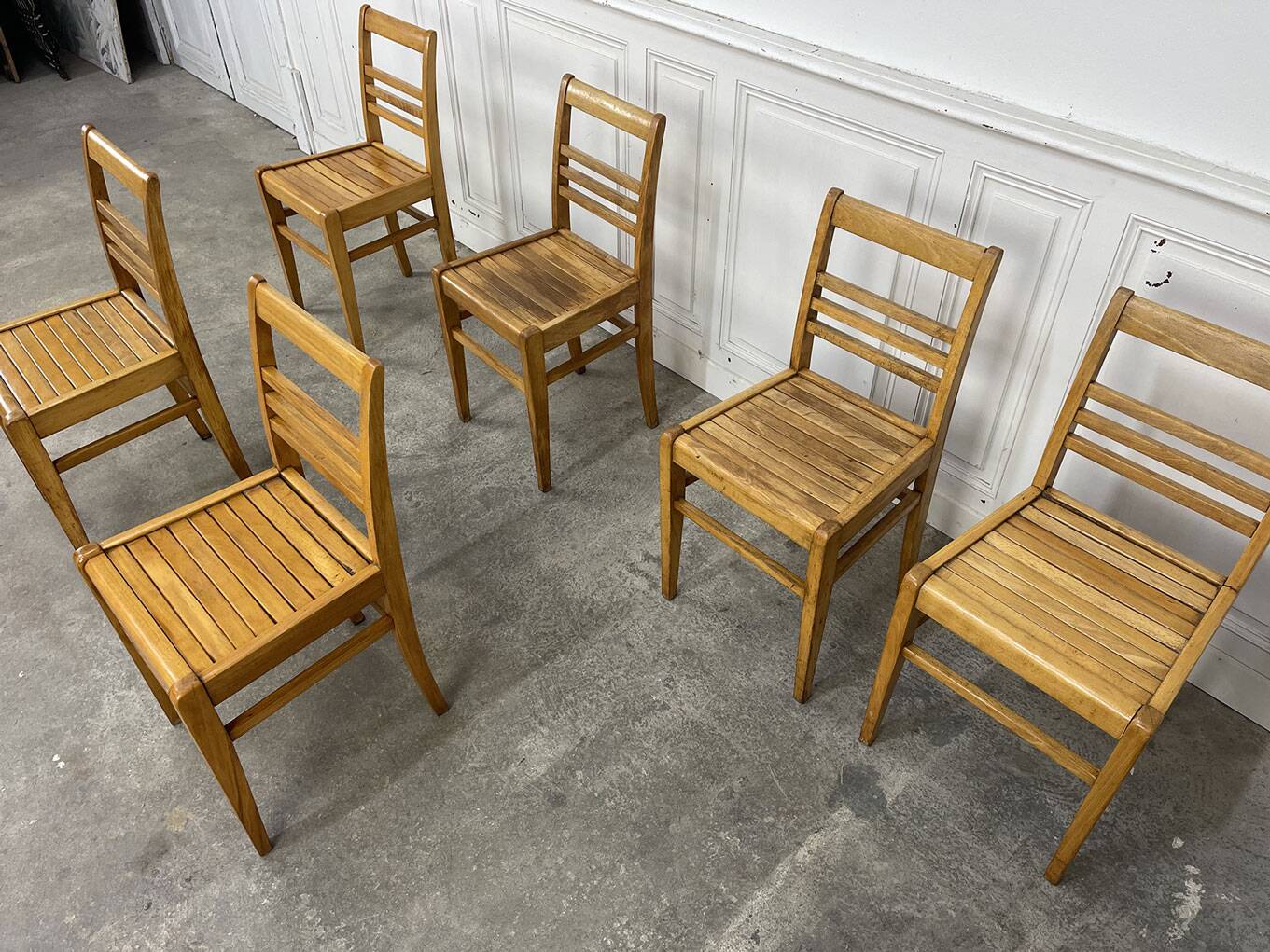 Set of 6 chairs 1950 René Gabriel