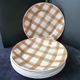 Set of 6 flat plates Badonviller Decoration yellow tiles