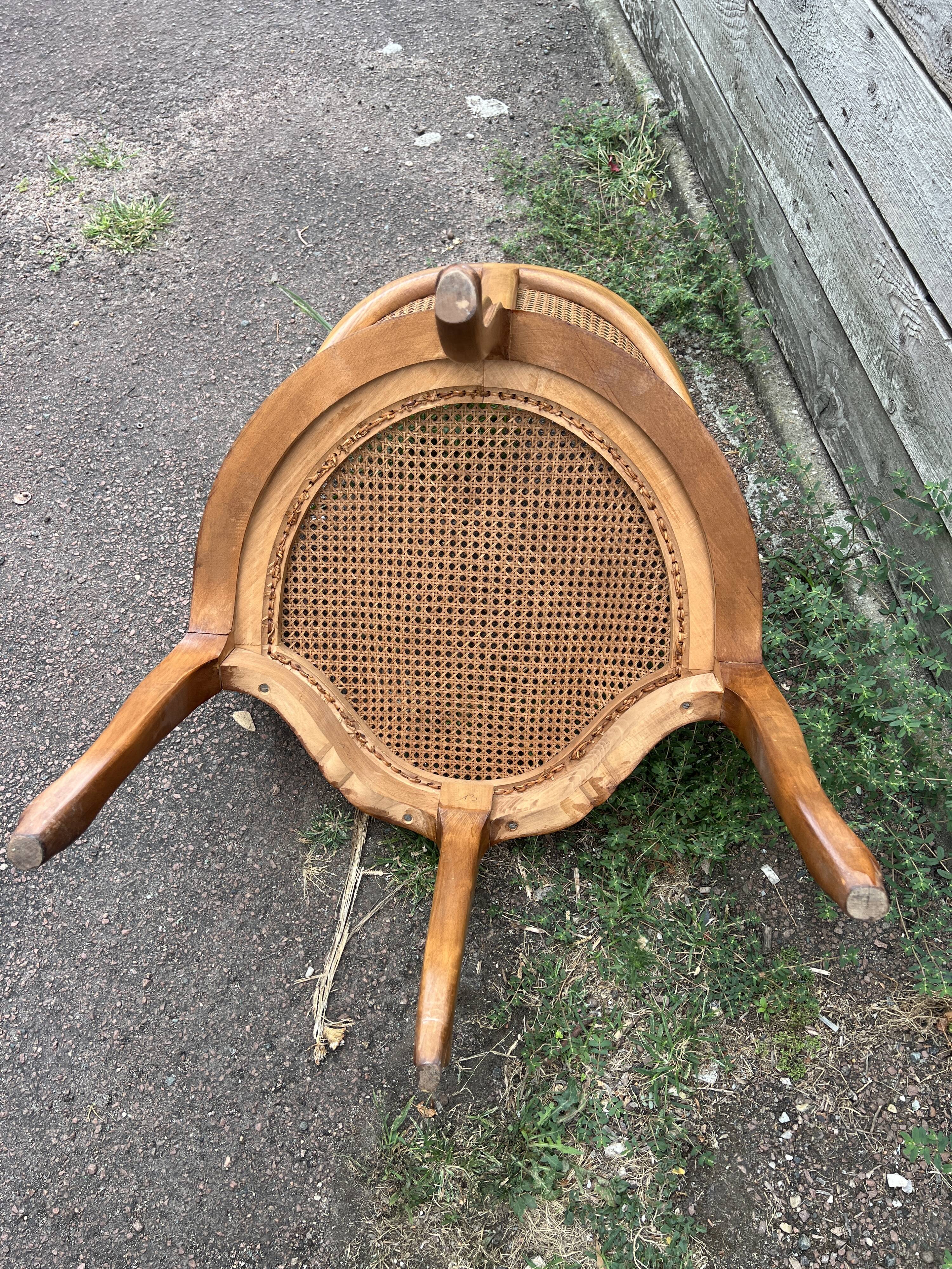 Louis XVI Style Caned Office Chair