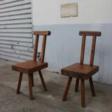 Pair of chairs published by Mobichalet, Belgium, 1950