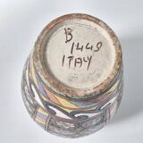 Vintage italian vase 1950 ceramic with floral decor signed b 1449 italy 50s 1950s