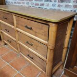 Bamboo chest of drawers