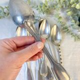 Set of 8 vintage silver plated soup spoons