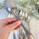 Set of 8 vintage silver plated soup spoons