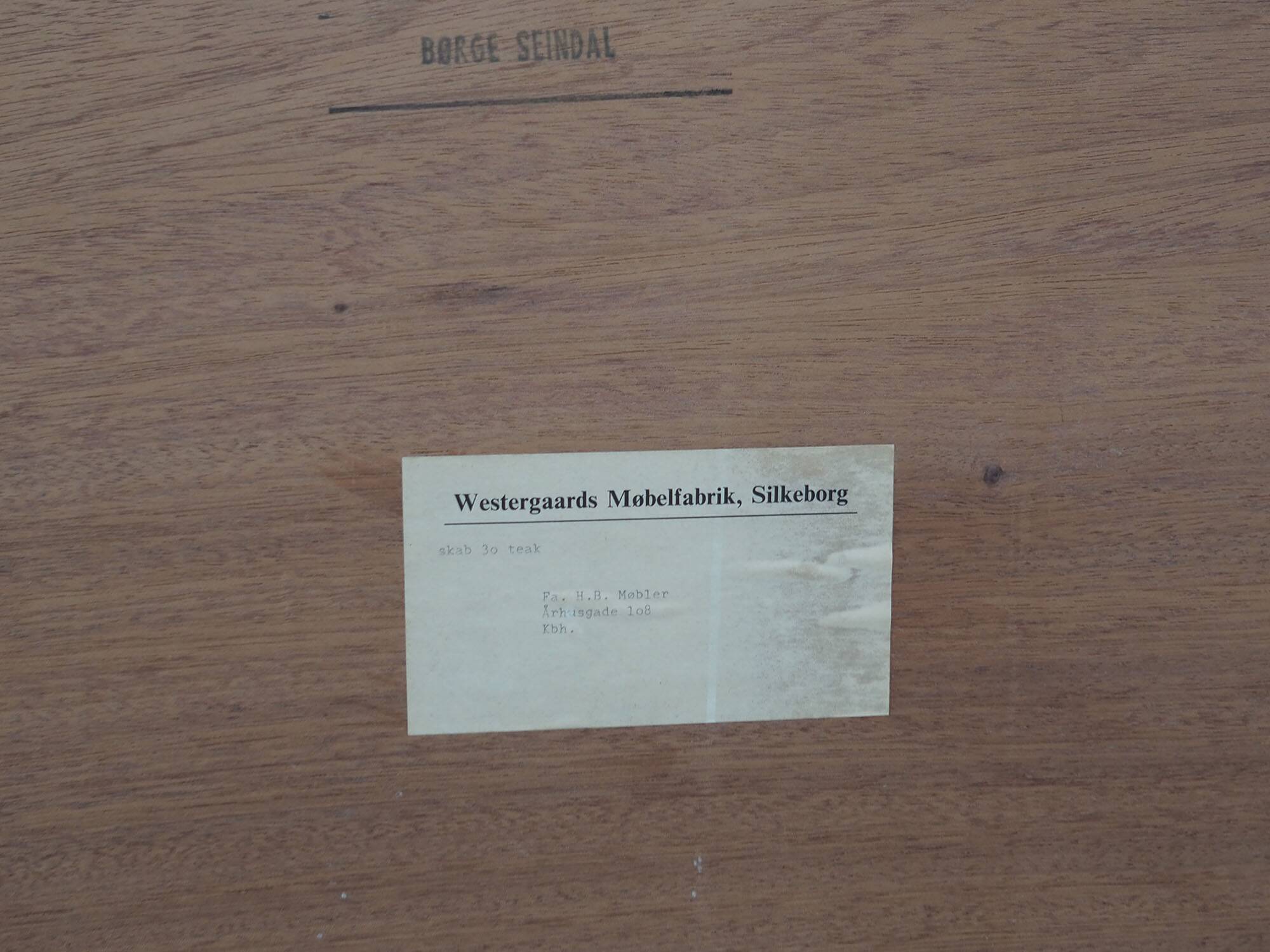 Teak highboard, Danish design, 1960s, designer: Børge Seindal, manufacturer: Westergaard