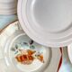 5 Small mismatched pink floral plates 1950 - DIGOIN SARREGUEMINES