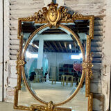 Louis XVI closed-screen mirror