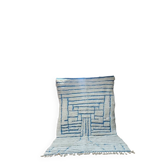 Tapis Beniouarain 300x200 cm – Berbère marocain bleu écru