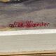 Huile sur carton par alice warder xxe sous bois