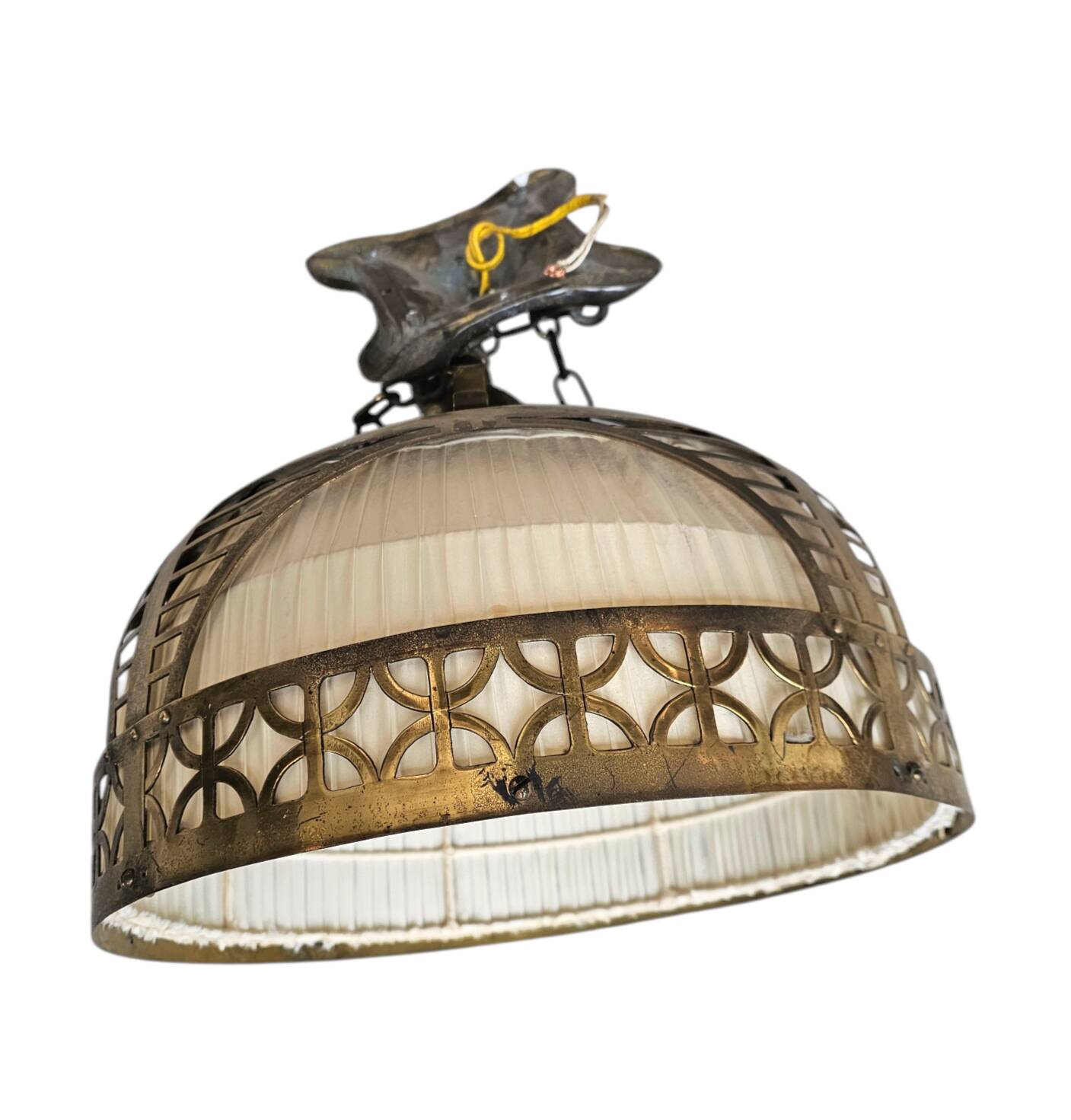 Amsterdamse School / hanging lamp / copper 1920s / Johanna van Eijbergen