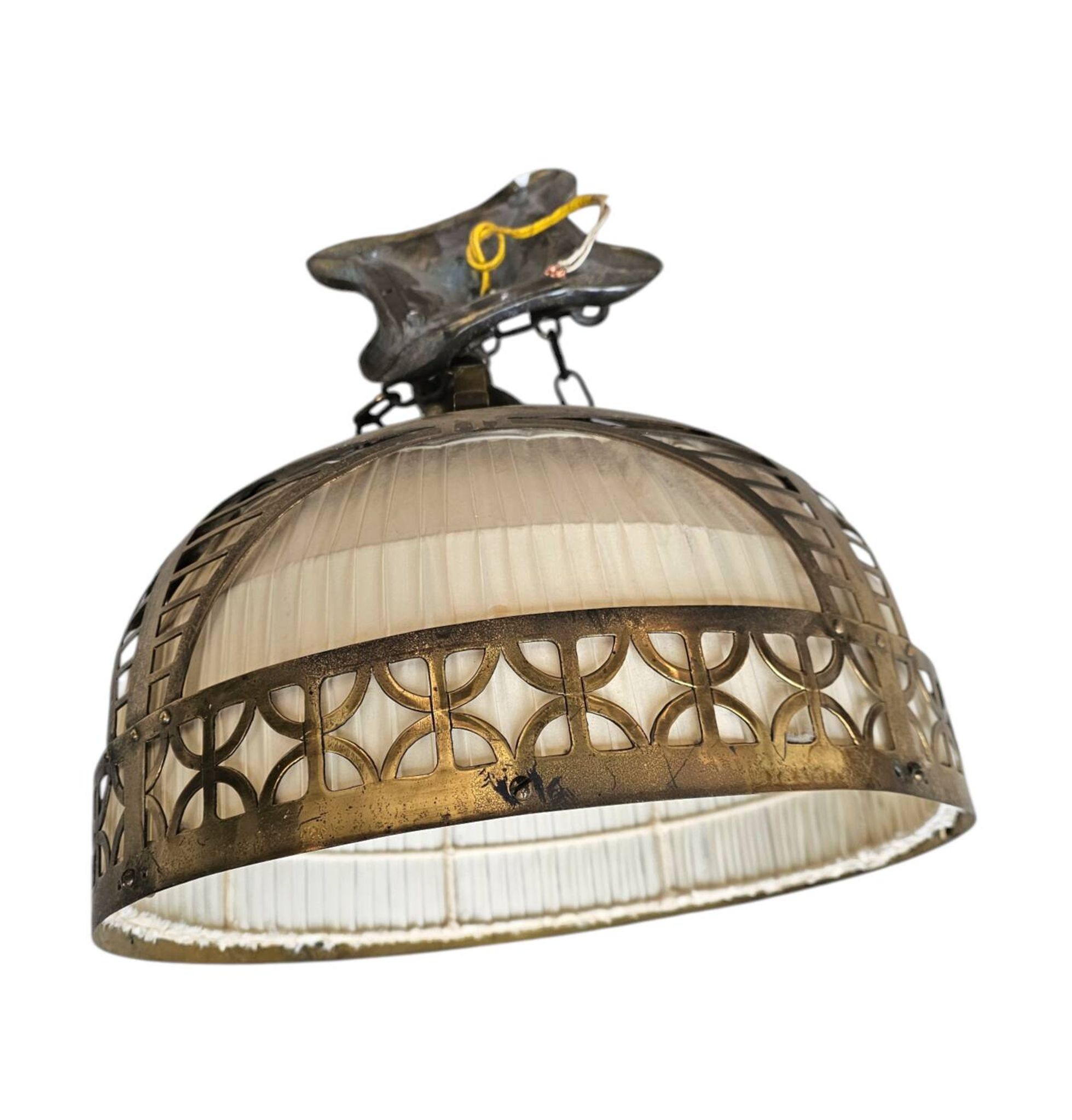 Amsterdamse School / hanging lamp / copper 1920s / Johanna van Eijbergen