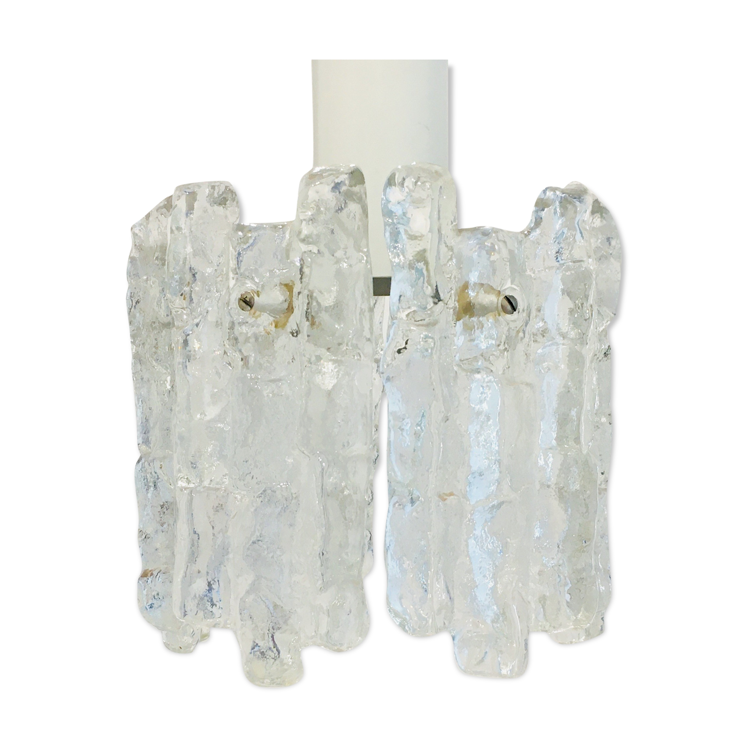 Mid-Century Murano Ice Glass Ceiling Lamp by J.T. Kalmar, Austria, 1960s