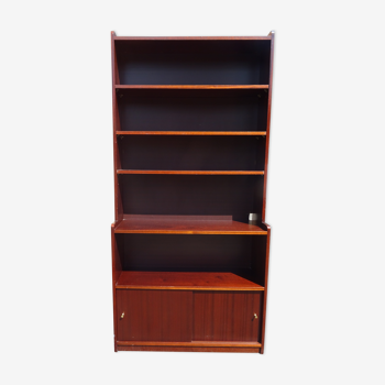 Meuble bibliothèque à étagères style scandinave vintage