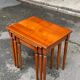 3 Louis XVI nesting coffee tables in solid wood