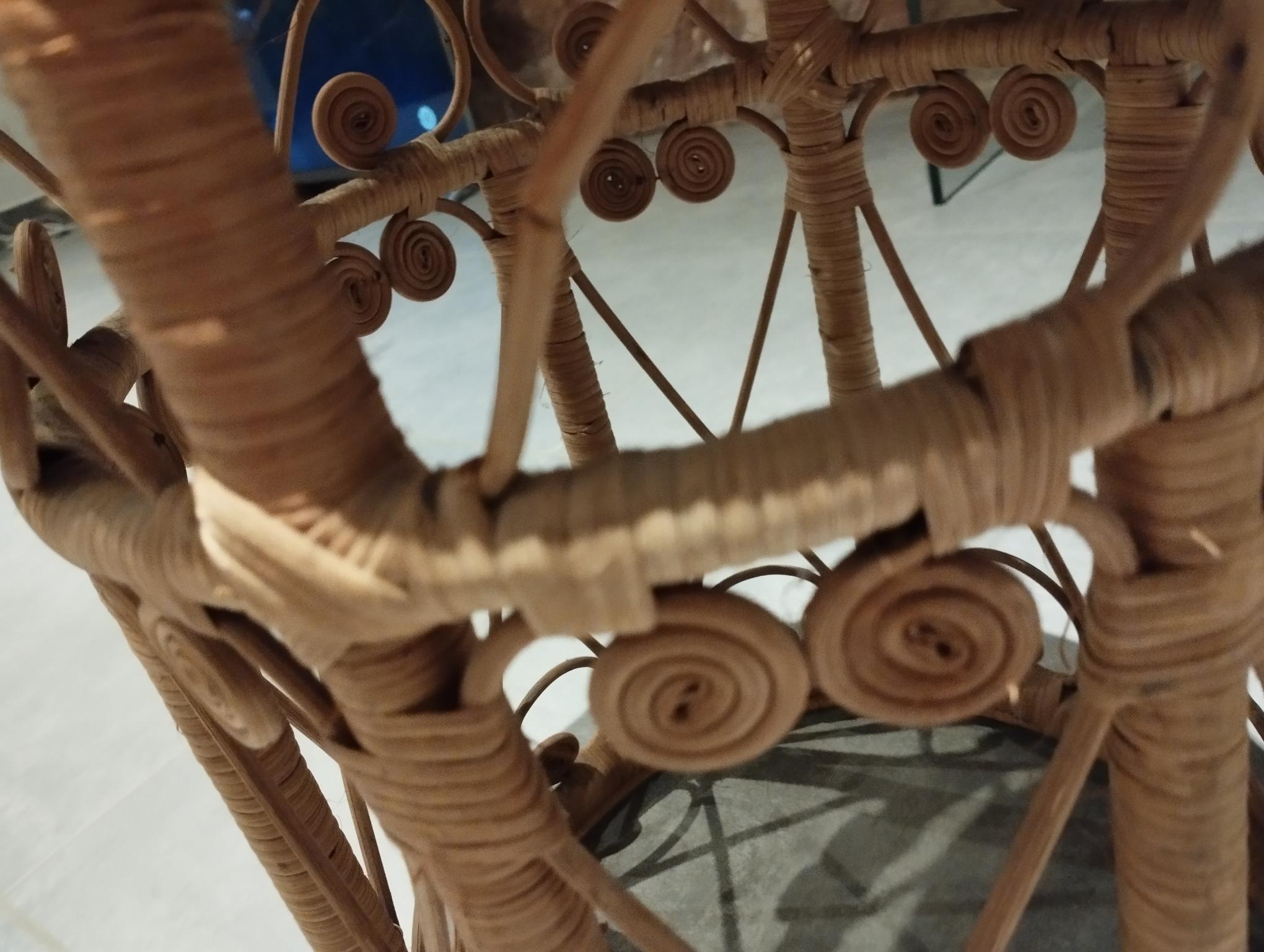 Peacok vintage bohemian chic rattan stool