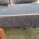 8 vintage chairs lined grey black