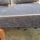 8 vintage chairs lined grey black