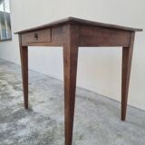Antique rustic farmhouse table in solid oak, circa 1900s - 84cm