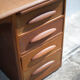 American wood desk, desk with drawers and folding extension, 50s