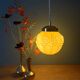 Vintage art deco globe pendant light in ochre opaline