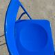 Ensemble de 3 chaises pliantes vintage TED IKEA bleues des années 1980 Nield Gammelgaard.