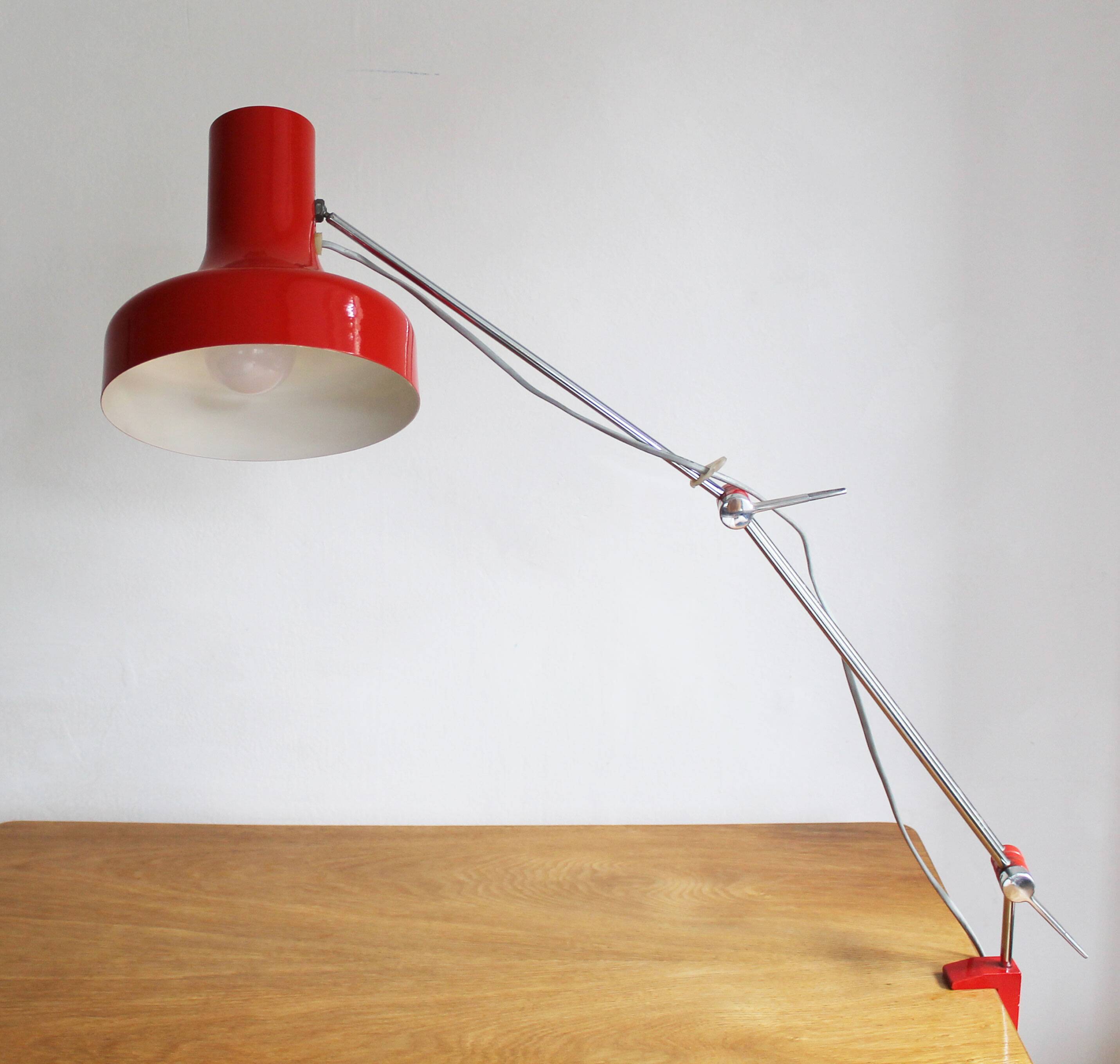 1960's Architects desk lamp by Josef Hurka for Napako