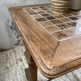 Walnut and tile bistro table 1890
