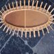 Mirror oval rattan bamboo sun 38x68cm