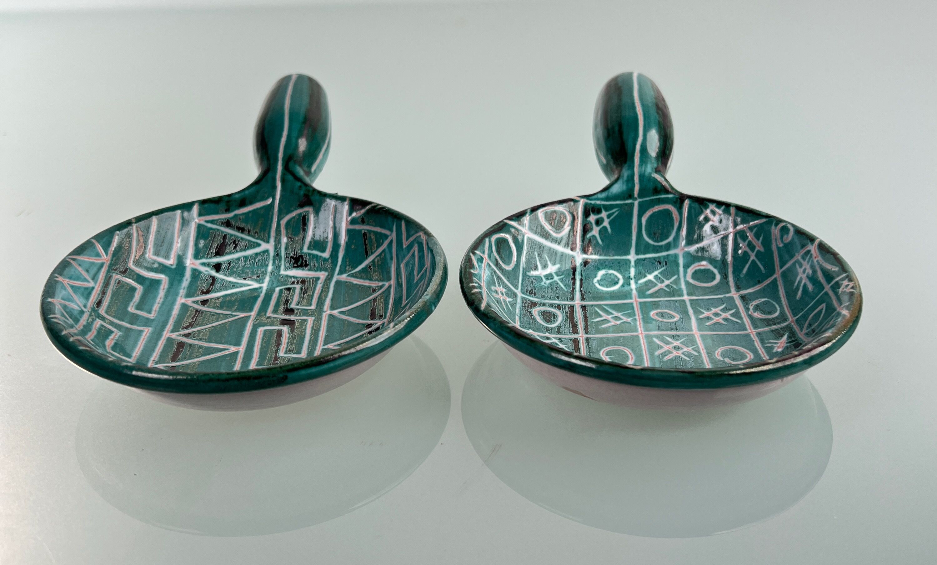 Pairs of ceramic pans by Robert Picault