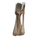 set of 6 worked forks