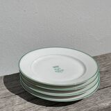 4 monogrammed dessert plates