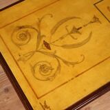 Italian coffee table in wood with marble top from the 60s