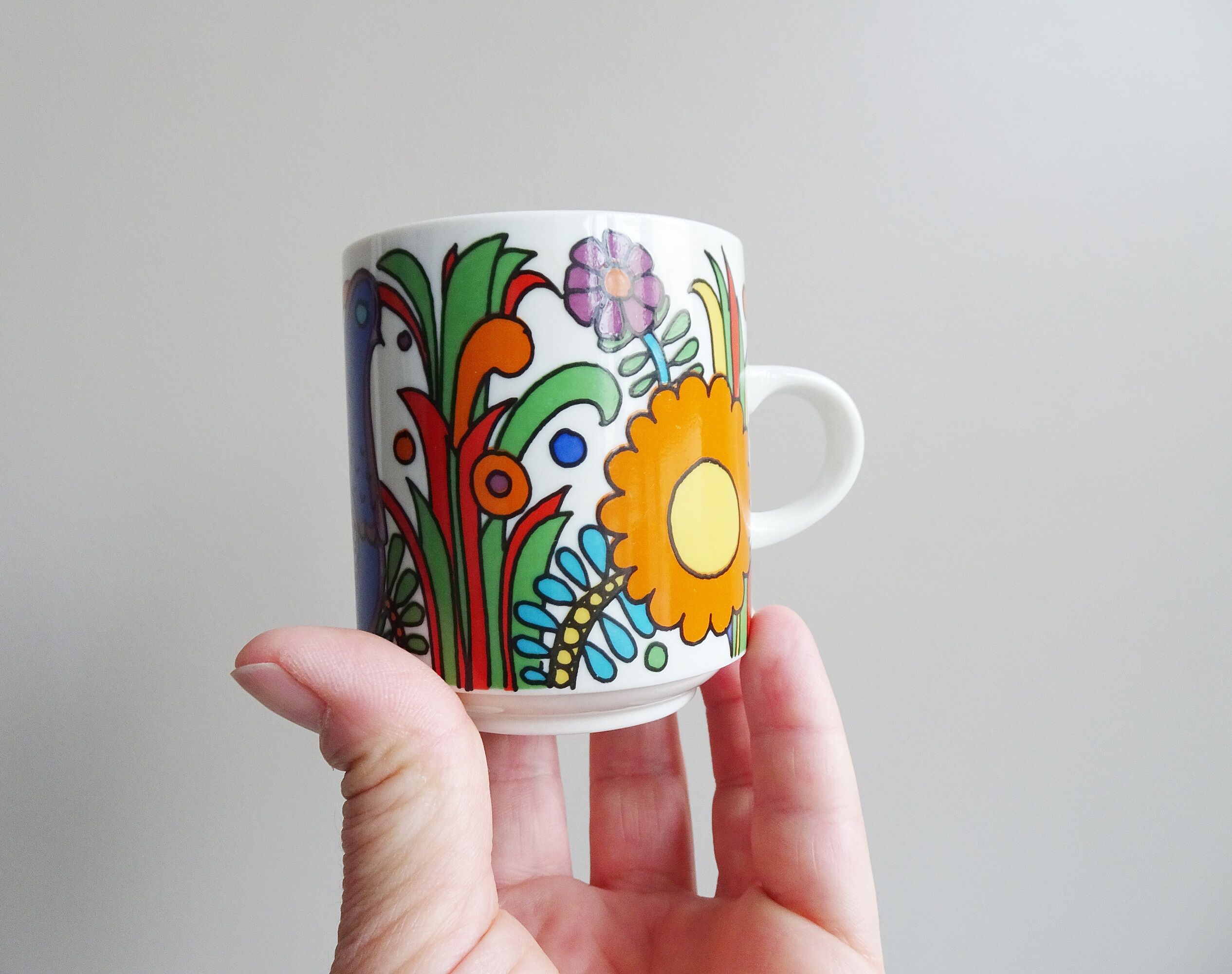 Villeroy and Boch Acapulco mugs and saucers set of 6, colorful coffee or tea sets