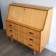 Secretary in Sycamore with Bronze Handles, French Work