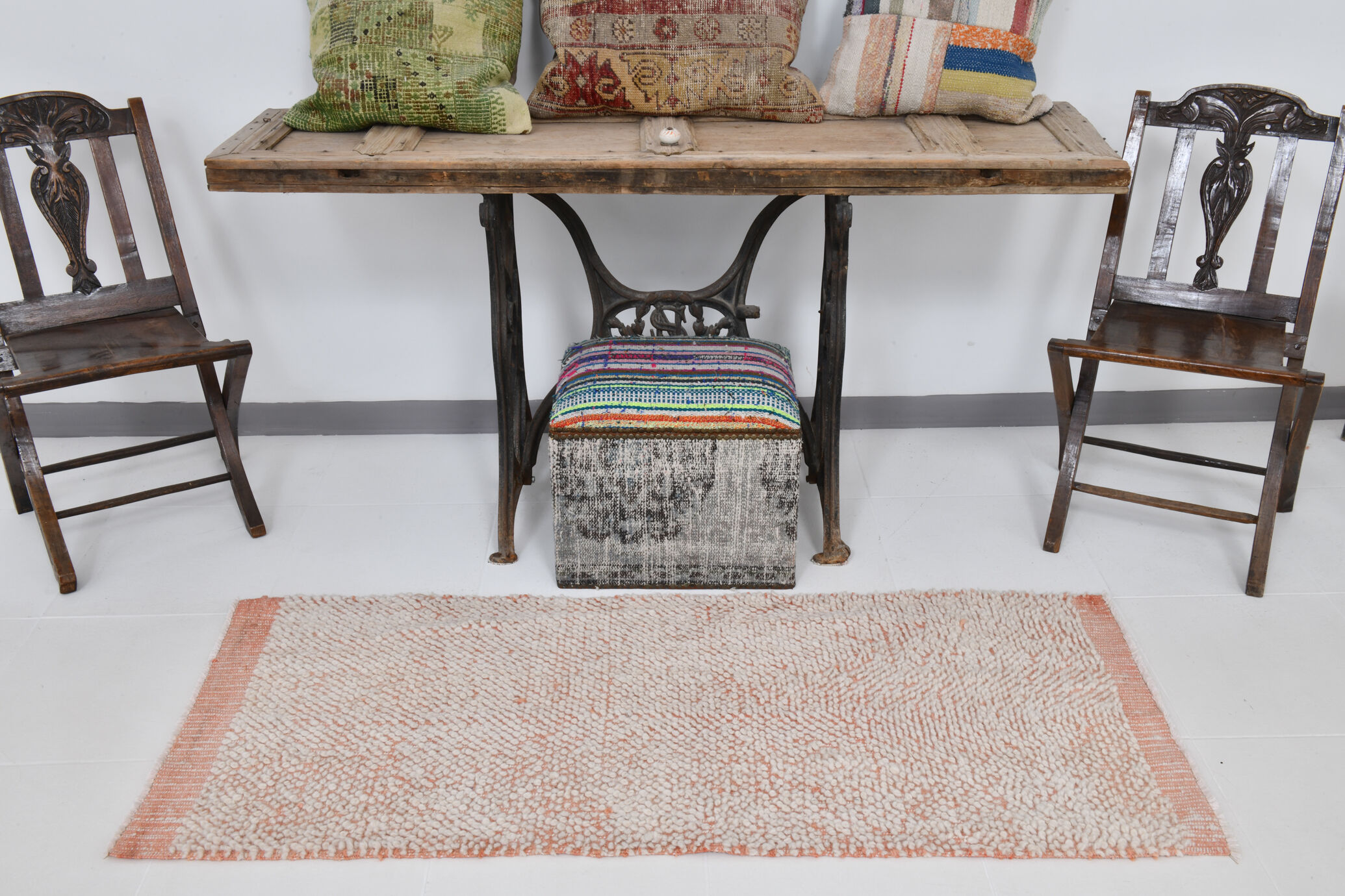 Pink turkish rug 161x66cm