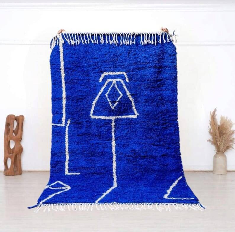 Traditional handmade Berber Azilal rug