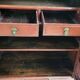 Small Asian lacquered wardrobe with 2 doors and 5 drawers.