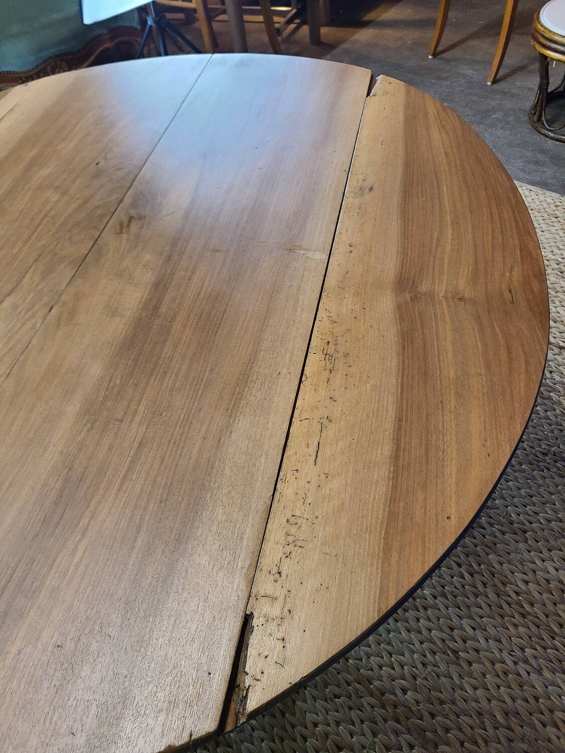 Vintage farmhouse coffee table with flaps