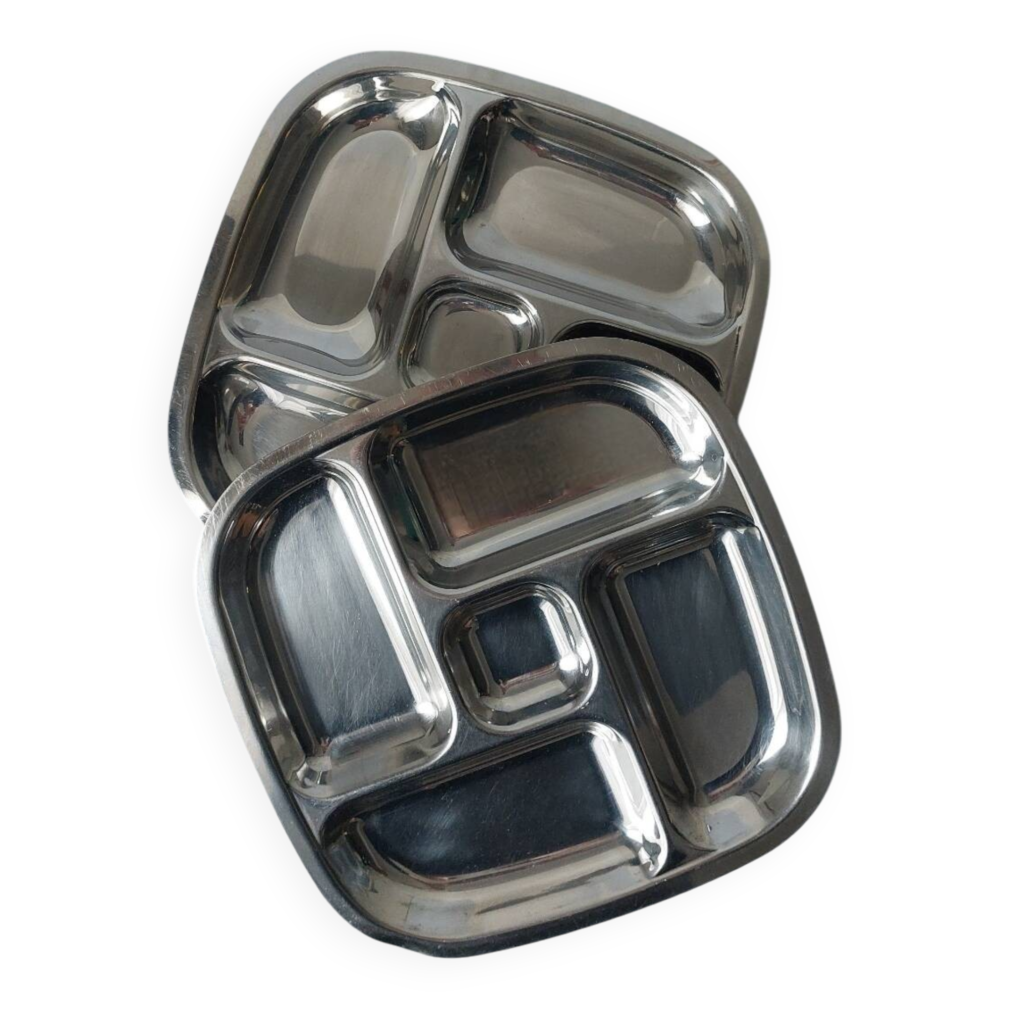 Plat assiette plateau inox vintage