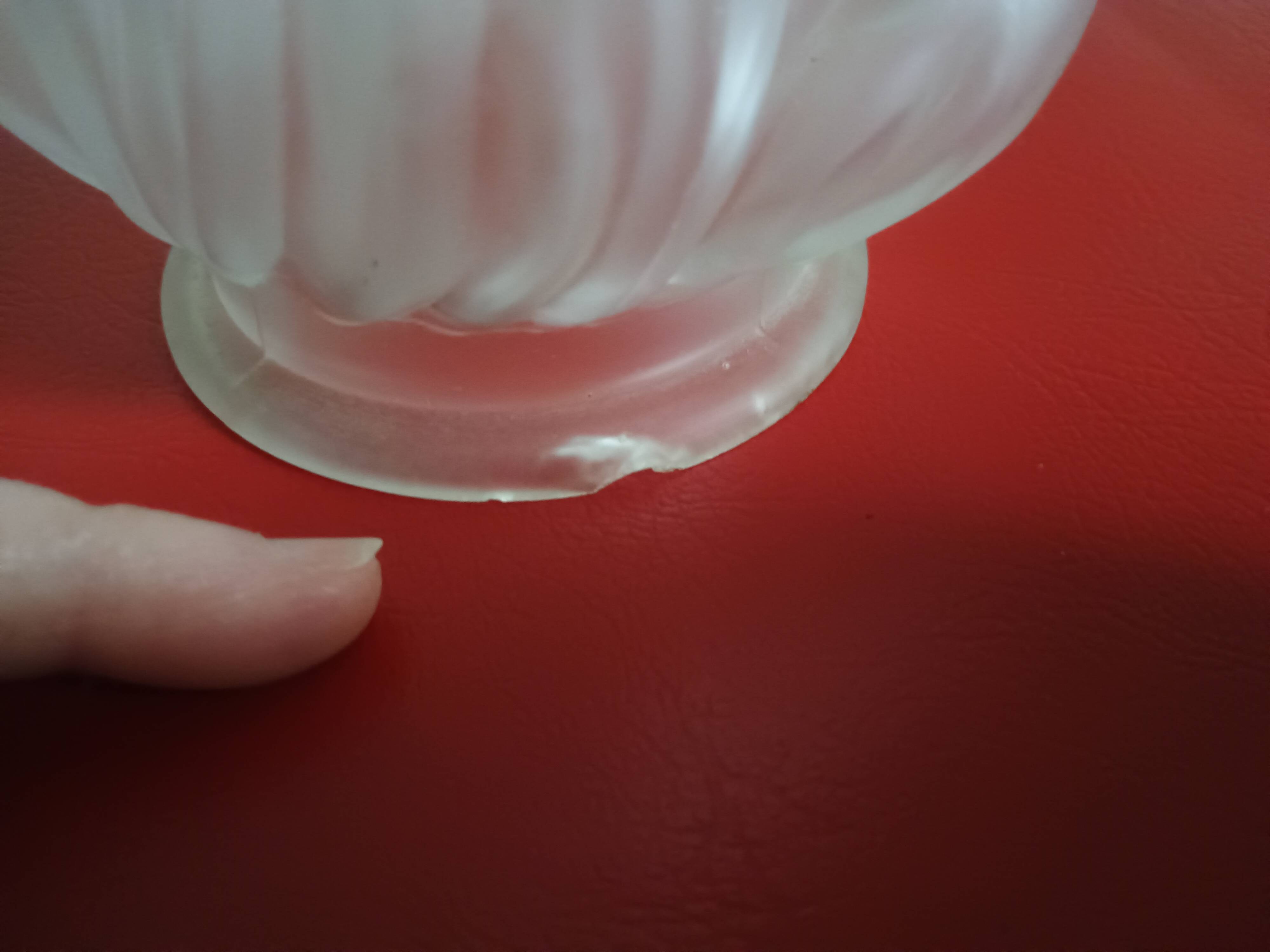 Old flame tulip frosted glass - Torch 17cm