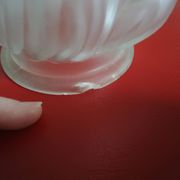 Old flame tulip frosted glass - Torch 17cm