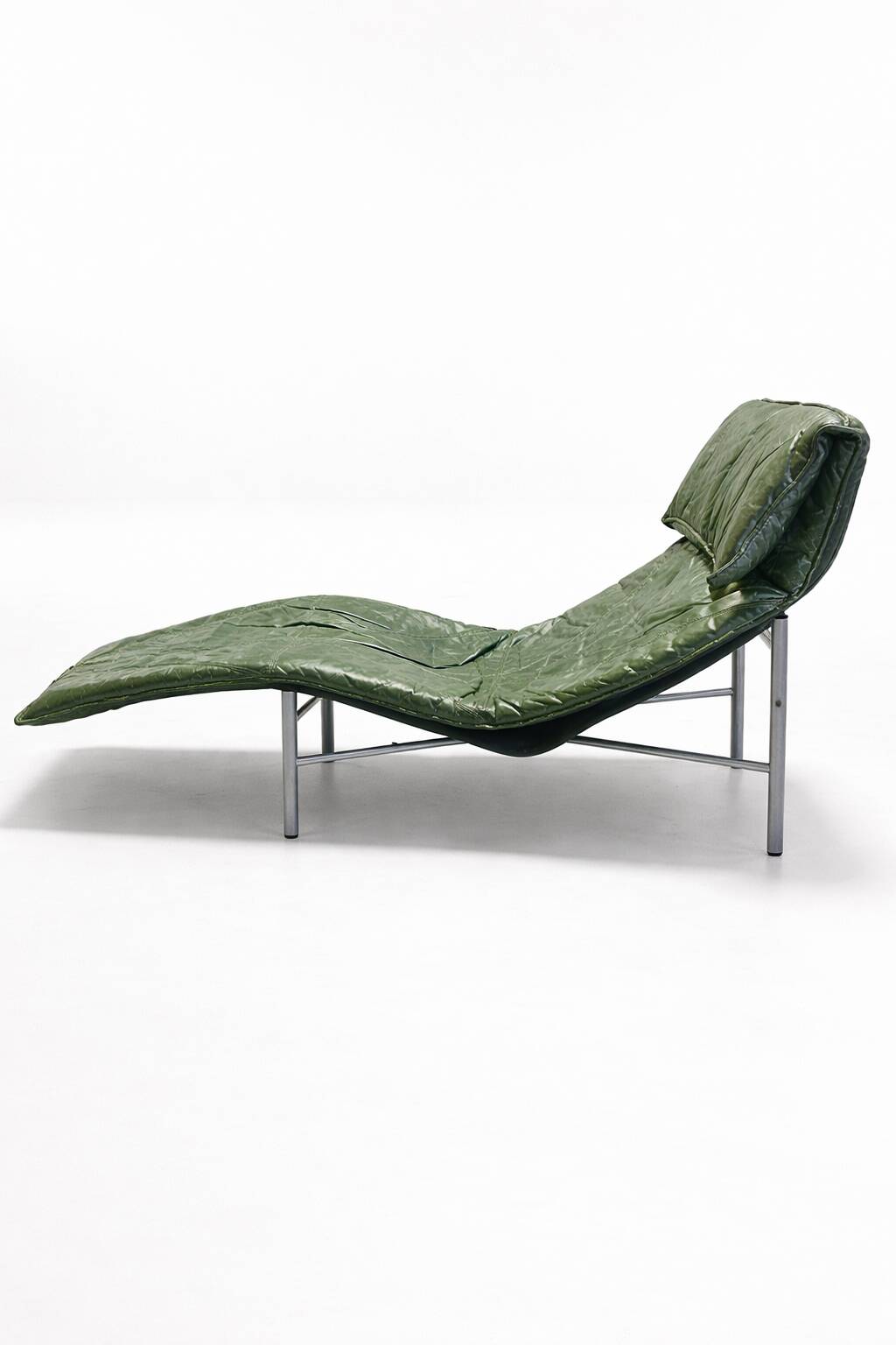SKYE chaise longue – Tord Björklund for IKEA – 1970s – Green leather