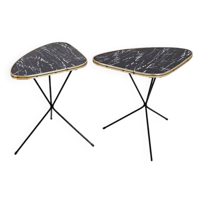 Paire de tables tripodes Atomic Expo par Erdal, années 1950