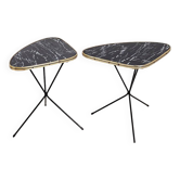 Paire de tables tripodes Atomic Expo par Erdal, années 1950