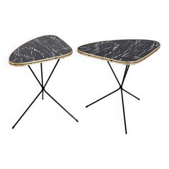Paire de tables tripodes Atomic Expo par Erdal, années 1950
