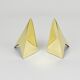 Pair Carl Auböck Minimalist Rocket Brass Bookends #3846, Vienna, Austria