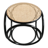 Art Nouveau stool in bent wood and caning by Mundus, 1920s